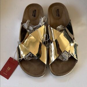 New Mossimo Supply Co. Metallic Gold Sandals